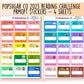 2023 Popsugar Reading Challenge Planner Sticker Kit Planner Stickers for Journal, Book Planner, and Scrapbooks.