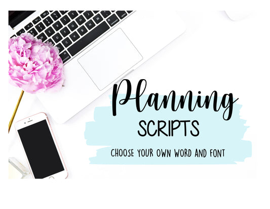 Planning Script Stickers (FONT 1-3)