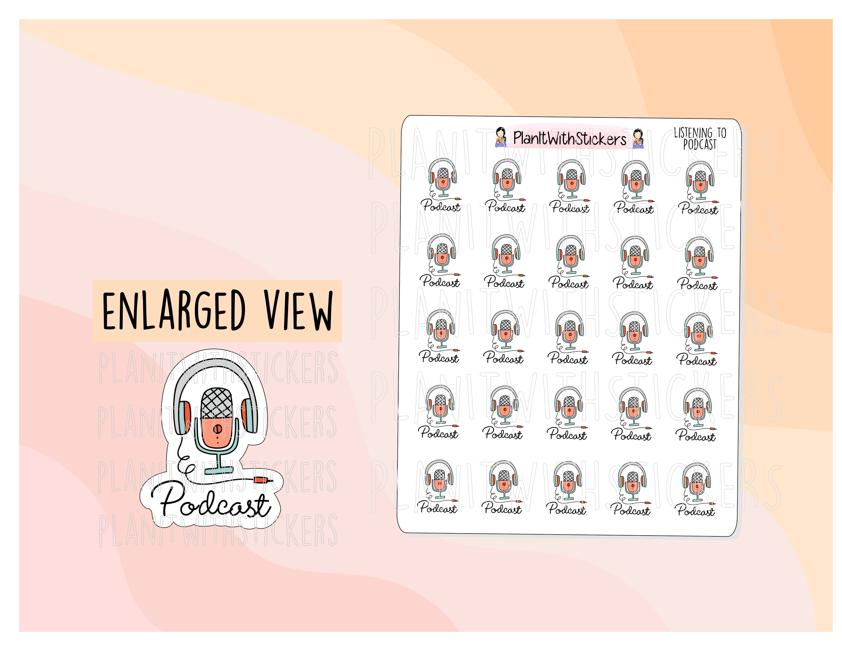 Podcast Stickers for Listening to Podcasts – PlanItWithStickers