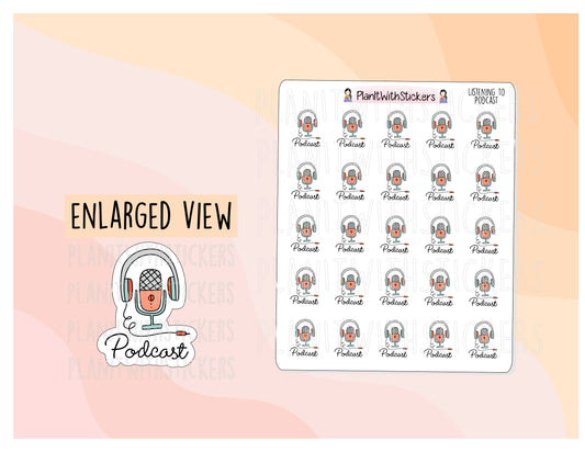 Podcast Stickers for Listening to Podcasts