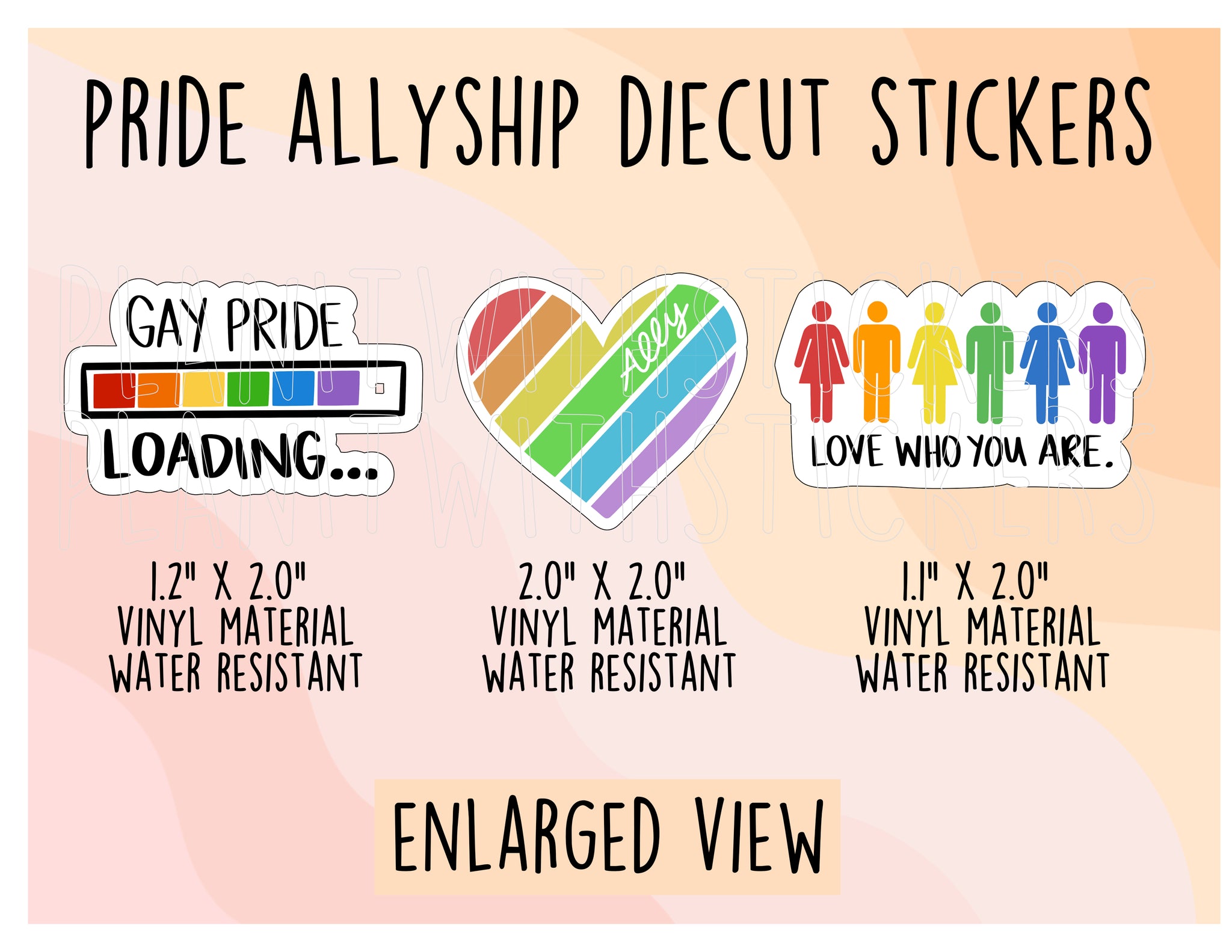 Pride Allyship Diecut Stickers