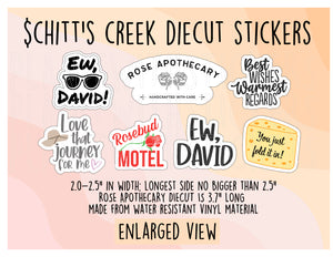 $chit*'s Creek Fan Favourite Phrase and Phrases Diecut Stickers