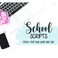 School / College Script Stickers (Font 1 & 2)