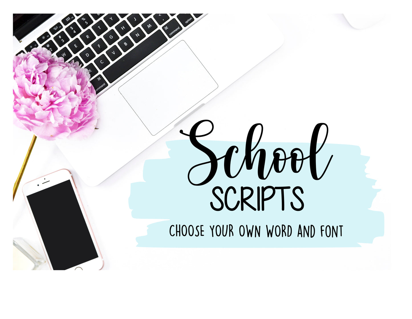 School / College Script Stickers (Font 1 & 2)