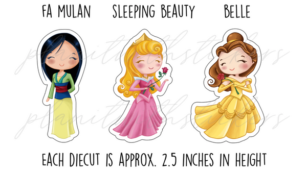 Princess Die Cut Stickers (Set #1)