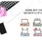 Seasonal Computer Desk Layout Die Cut Stickers