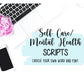 Self Care / Mental Health Script Stickers