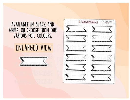 Sketched Flag Functional Box Stickers