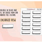 Sketched Skinny Rectangle Functional Box Stickers