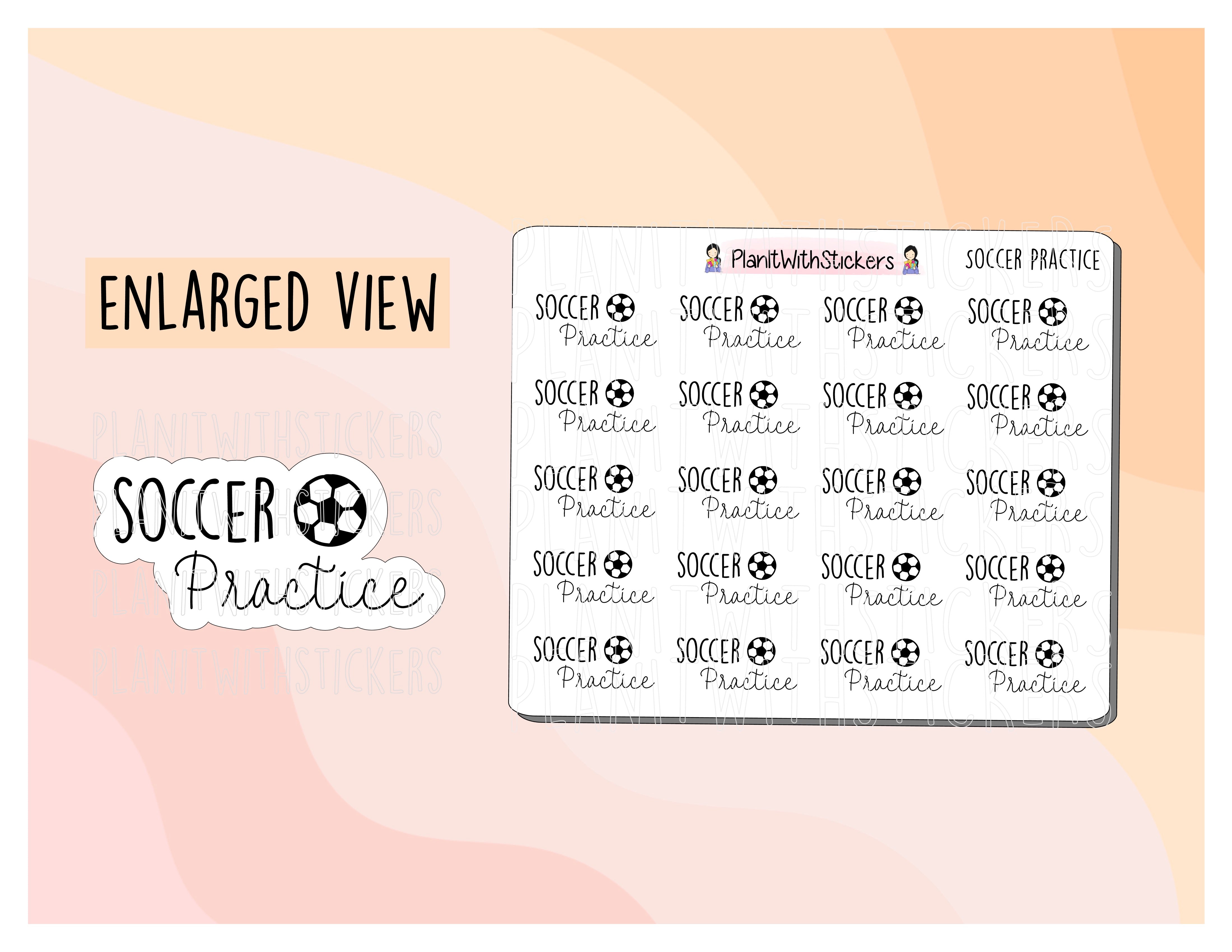 Soccer Practice Stickers – PlanItWithStickers