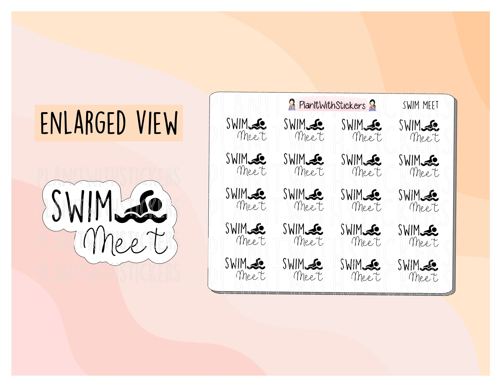 Swim Meet Stickers