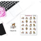Tired and Angry Work Chibi Girl Character Sampler Stickers