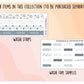 Winter Weather Washi Tape Sample Stickers