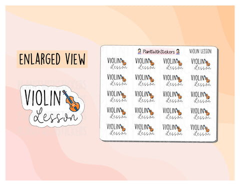 Violin Lesson Tracker Stickers
