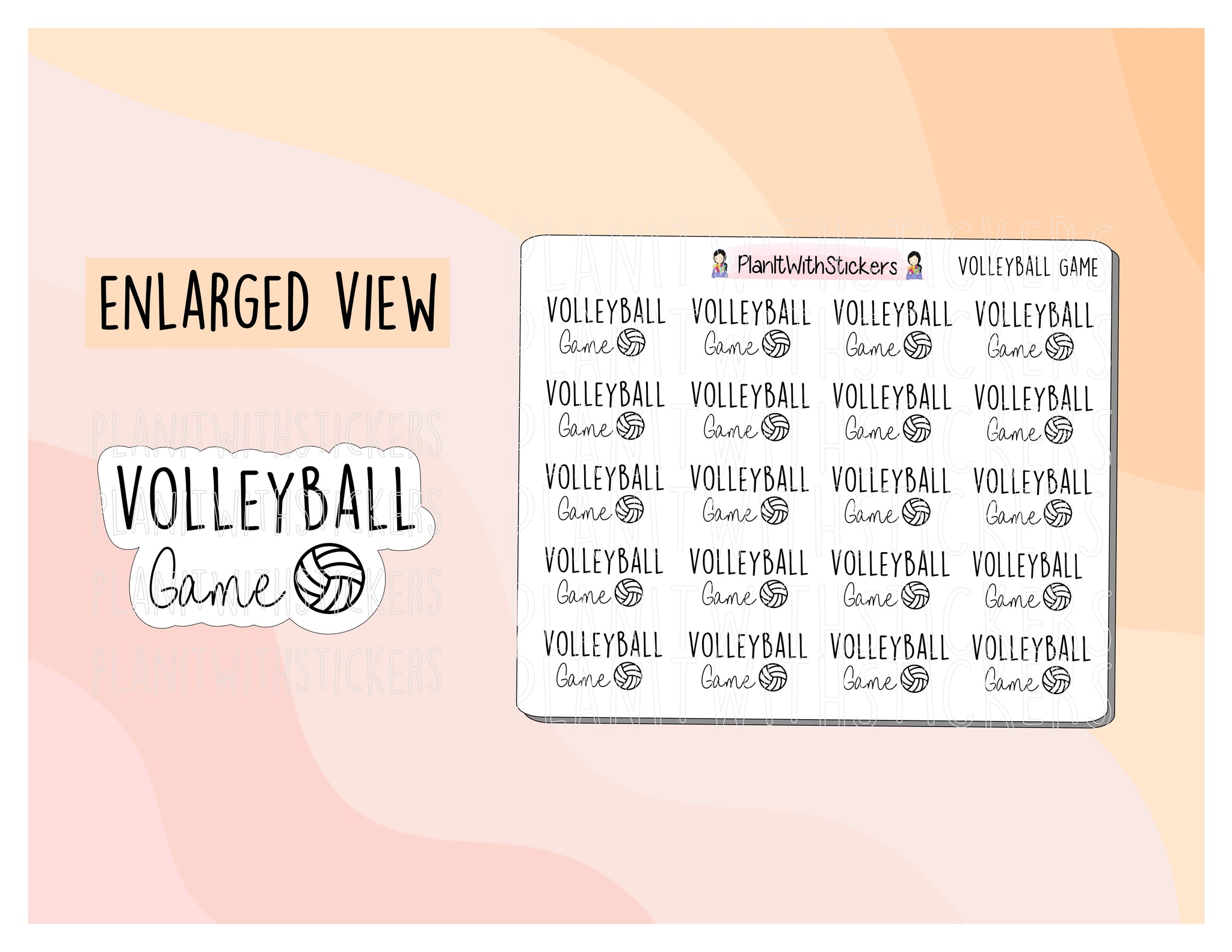 Volleyball Game Stickers