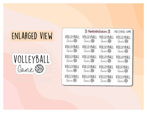 Volleyball Game Stickers