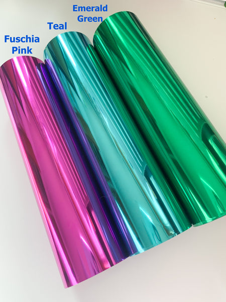 a close up of a roll of colored foil