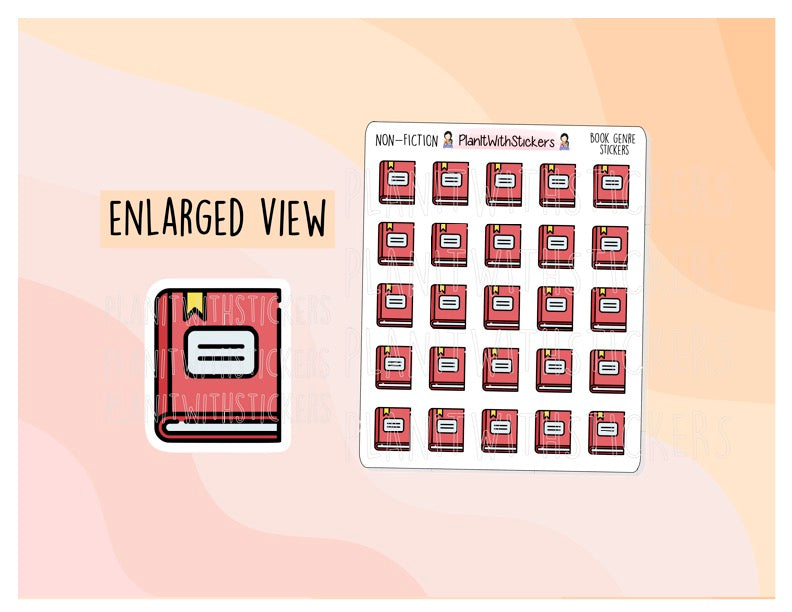 Non-Fiction Book Genre Icon Sticker – PlanItWithStickers