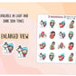 Christmas Chibi Girls Stickers Version 1 (2 Skin Tones Available)