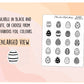 Easter Egg Monochrome Silhouette Deco VERS. 1 Stickers