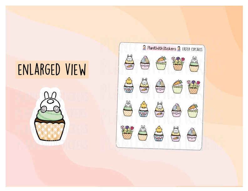 Easter Cupcake Food Stickers