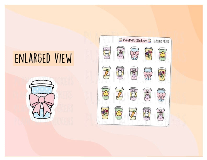 Easter Holiday Cup Decoration Planner Stickers