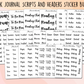 To Be Read list - Bookish script stickers for your book journal/planner