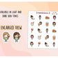 Fall Chibi Girls – Version 2 (2 Skin Tones Available)