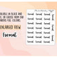 Format - Bookish script stickers for your book journal / planner