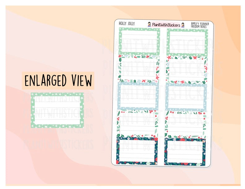 Holly Jolly Freedom Boxes for Amplify Planner