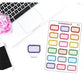 127 - Doodle Half Boxes in Rainbow Colours Half Boxes