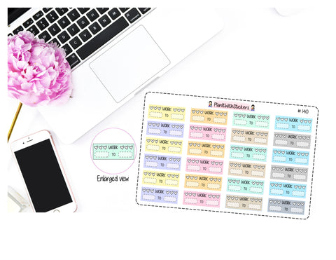 140 - Work Tracker Hour Trackers for Work in Light Pastel Stickers to Track Work Hours for , Plum Paper, Recollections, and similar planners