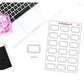 128 - Doodle Half Boxes in Monochrome/Black and White Half Boxes for , Plum Paper, Recollections, and similar planners