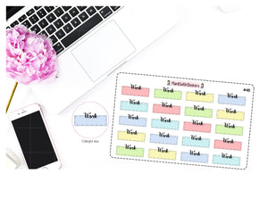 048 - Work Tracker Bright Vibrant Banner Stickers to Track Work Days for , Plum Paper, Recollections, and similar planners