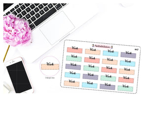 047 - Work Tracker Colorful Banner Stickers to Track Work Days for , Plum Paper, Recollections, and similar planners