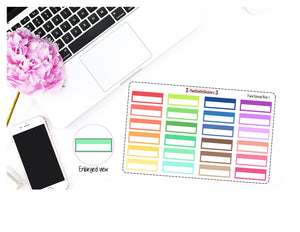 Rainbow Functional Box Banner Stickers for , Plum Paper, Recollections, and similar planners