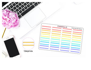 Rainbow Functional Color Dotted Bar Box Banner Stickers for , Plum Paper, Recollections, and similar planners