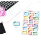 021 - Vibrant Rainbow Coloured Blank Half Boxes Functional for , Plum Paper, Recollections, and similar planners