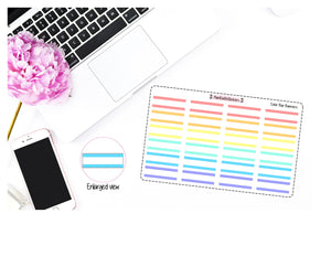 Rainbow Functional Color Bar Box Banner Stickers for , Plum Paper, Recollections, and similar planners