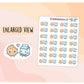 Kawaii Valentine Food Stickers - Cookies and Milk