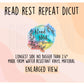 Read Rest Repeat Vinyl Diecut Sticker