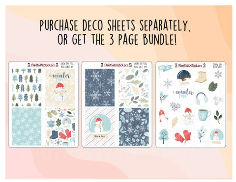 Snow Day Full Boxes and Deco Sticker Sheets (3 SHEETS AVAILABLE)