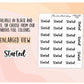Started - Bookish script stickers for your book journal / planner