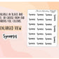Synopsis - Bookish script stickers for your book journal / planner