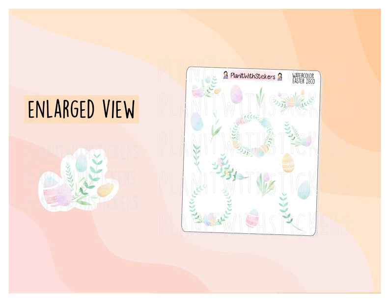 Easter Watercolour Decorative Stickers